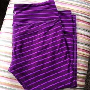 Athleta Striped Chaturanga Crop